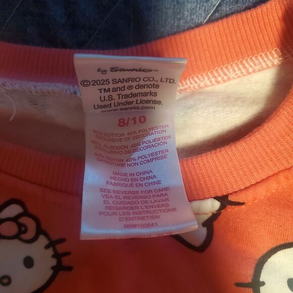 NWOT Sanrio Hello Kitty Girls Size 8/10 Sweatshirt & Joggers Pink Lounge Outfit - Picture 6 of 9